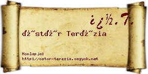 Östör Terézia névjegykártya